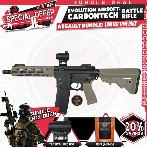 Evolution Recon Superlite 10" Carbontech (w/Red Dot) (HT), In airsoft, the mainstay (and industry favourite) is the humble AEG